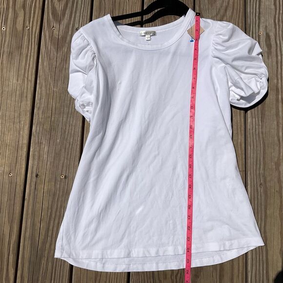 Tyler Boe Kari Puff Sleeve, White, Size Medium, MSRP $108 - Picture 7 of 15